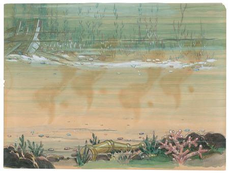 Lot #932 Four Fish production key master background set-up from King Neptune Production Key Master Background Set-Up - Image 2