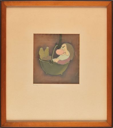 Lot #946 Grumpy production cel from Snow White and the Seven Dwarfs Production Cel - Image 2
