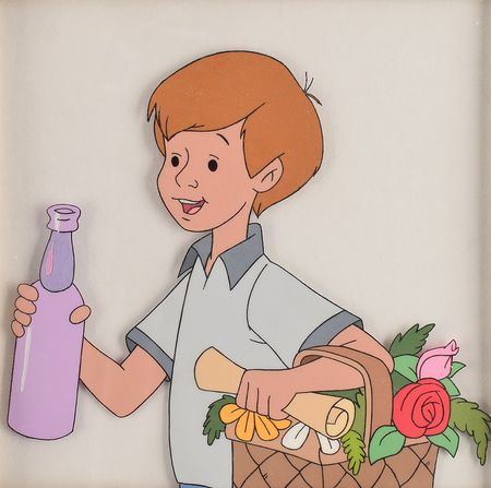 Lot #1039 Winnie the Pooh, Rabbit, and Christopher Robin production cels from The New Adventures of Winnie the Pooh Production Cels - Image 2