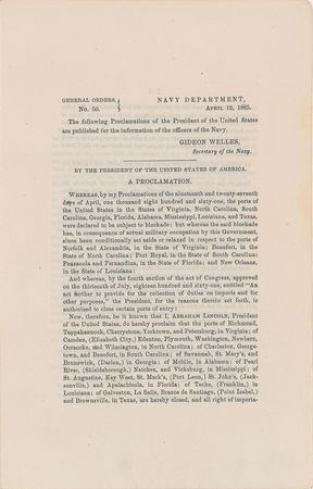 Lot #143 Abraham Lincoln Proclamation - Image 1
