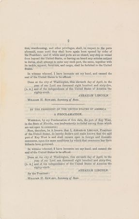 Lot #143 Abraham Lincoln Proclamation - Image 2