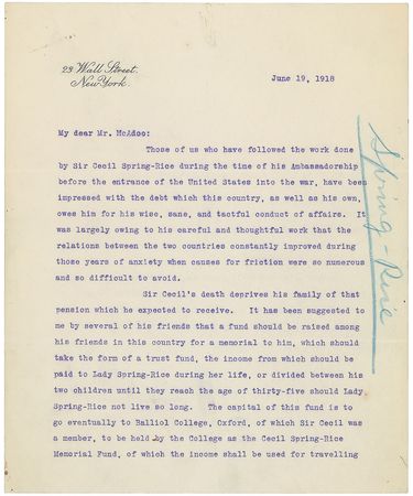 Lot #286 J. Pierpont Morgan, Jr Typed Letter Signed - Image 1