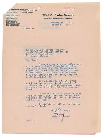 Lot #169 Harry S. Truman - Image 1