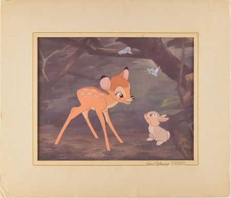 Lot #1029 Bambi and Thumper reproduction cel from Bambi by Walt Disney Classics Reproduction Cel - Image 1