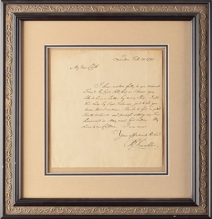 Lot #179 Benjamin Franklin: In a pristinely preserved, rare pre-war letter from England, Ben Franklin calms his worrying wife - Image 2
