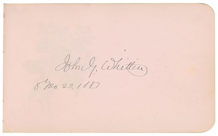 Lot #548 Henry Wadsworth Longfellow and John Greenleaf Whittier Autograph Album - Image 3