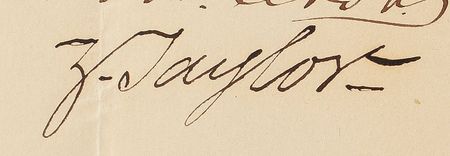 Lot #23 Zachary Taylor: In a scarce letter as president, Taylor thanks a historian for the 