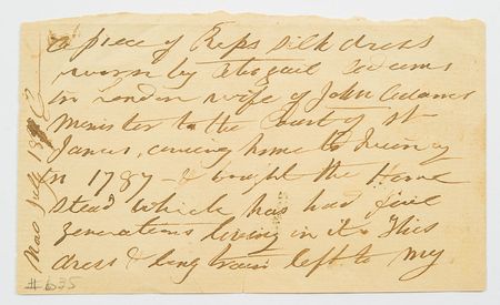 Lot #5 Abigail Adams: Remarkable and important collection of Abigail Adams? sewing sundries, including material worn in her iconic Gilbert Stuart portrait - Image 6