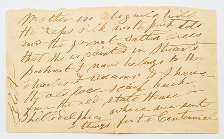 Lot #5 Abigail Adams: Remarkable and important collection of Abigail Adams? sewing sundries, including material worn in her iconic Gilbert Stuart portrait - Image 7