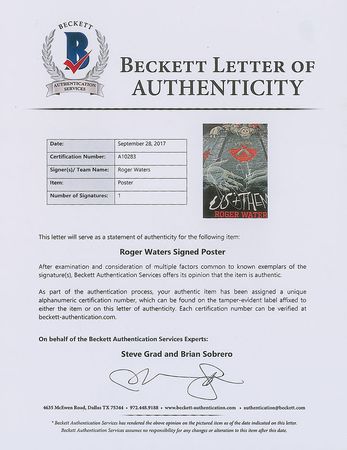 Lot #671 Pink Floyd: Roger Waters Print - Image 2