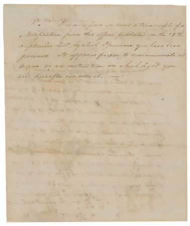 Lot #188 Alexander Hamilton: As Secretary of the Treasury, Hamilton requests 