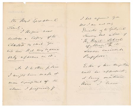 Lot #288 Roderick Murchison Handwritten Letter Signed - Image 2