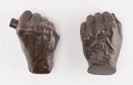 Lot #35 Abraham Lincoln by Leonard Volk: Lincoln's hands, after the life-cast by Leonard Volk made 