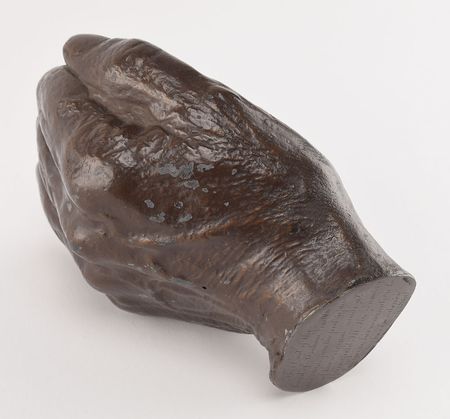 Lot #35 Abraham Lincoln by Leonard Volk: Lincoln's hands, after the life-cast by Leonard Volk made 