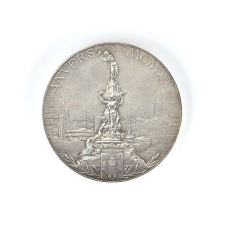 Lot #8021  Antwerp 1920 Summer Olympics Silver Winner’s Medal - Image 2