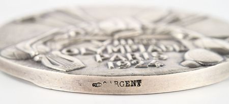 Lot #8025  Paris 1924 Summer Olympics Silver Winner's Medal - Image 3