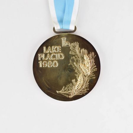 Lot #8092  Lake Placid 1980 Winter Olympics Set of Gold, Silver, and Bronze Winner?s Medals - Image 4