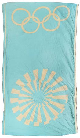 Lot #8085  Munich 1972 Summer Olympics Flag (Blue) - Image 1