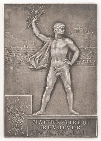 Lot #8003  Paris 1900 Summer Olympics Silver Winner’s and 'Shooting' Medals - Image 4