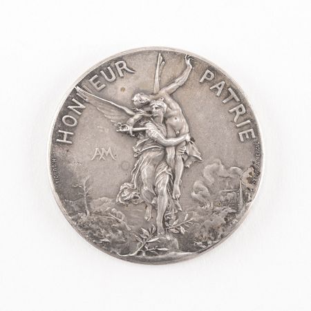 Lot #8003  Paris 1900 Summer Olympics Silver Winner’s and 'Shooting' Medals - Image 7