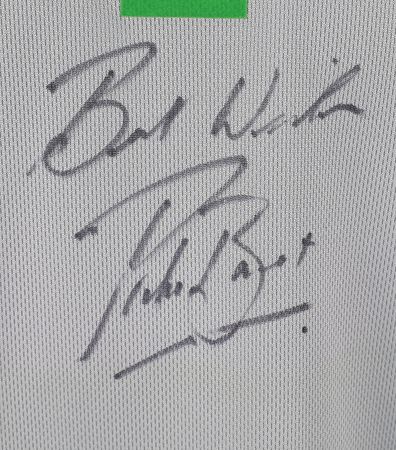 Lot #8159 Patrick 'Packie' Bonner Signed Ireland Soccer Jersey - Image 2