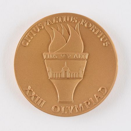 Lot #8104  Los Angeles 1984 Summer Olympics Participation Medal with Case - Image 1