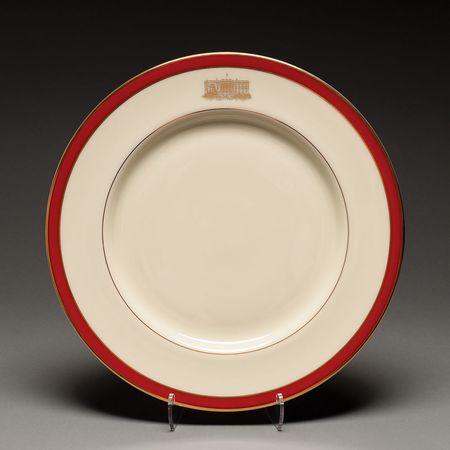 Lot #4033 Nancy Reagan White House China Plate from First Ladies Breakfast - Image 1