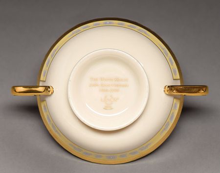 Lot #4036 Bill Clinton White House China Cream Soup Bowl and Saucer - Image 6