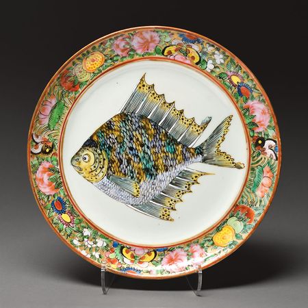 Lot #4005 U. S. Grant's Hand-Painted China Fish