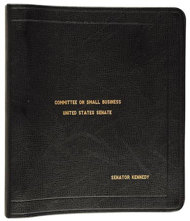 Lot #4126 John F. Kennedy's Senate Small Business Committee Notebook - Image 1