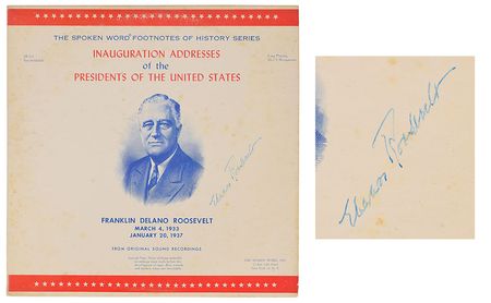 Lot #4086 Eleanor Roosevelt Signed Book and Record Album - Image 3