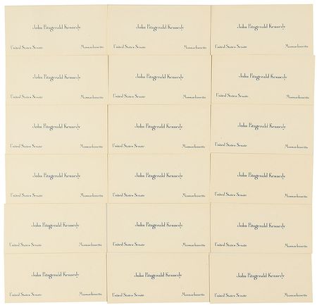 Lot #4117 John F. Kennedy Collection of 18 Senate Calling Cards - Image 1