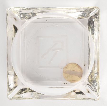 Lot #4094 Franklin D. Roosevelt's Square Glass Ashtray - Image 2