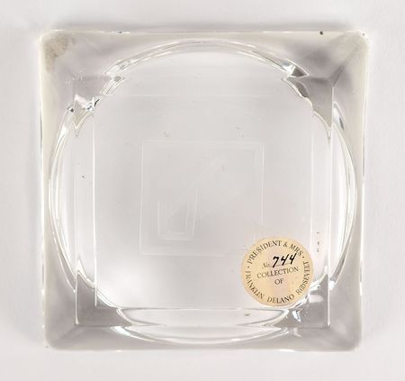 Lot #4094 Franklin D. Roosevelt's Square Glass Ashtray - Image 3