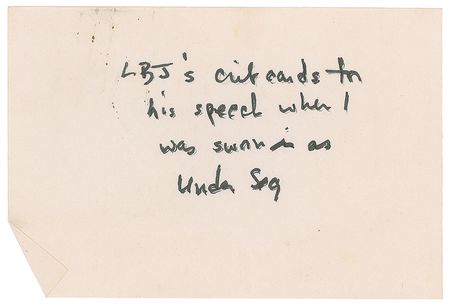 Lot #4135 Lyndon B. Johnson Typed Letter Signed and Speech Crib Notes - Image 4