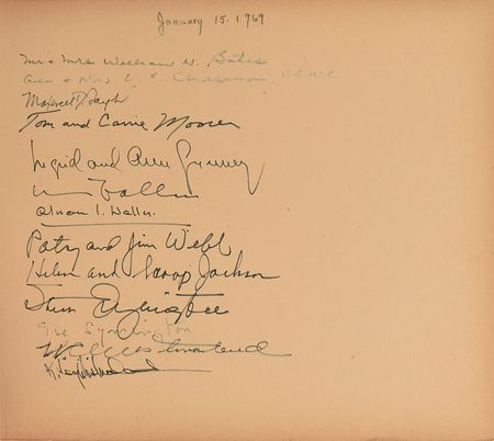 Lot #4132 Lyndon B. Johnson and Advisors Signed Guest Book - Image 6