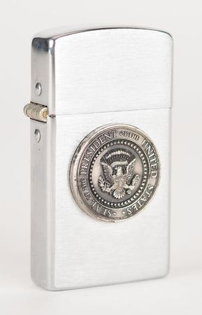 Lot #4129 Lyndon B. Johnson 1964 Mexico Meetings Parker Lighter and Medal - Image 1