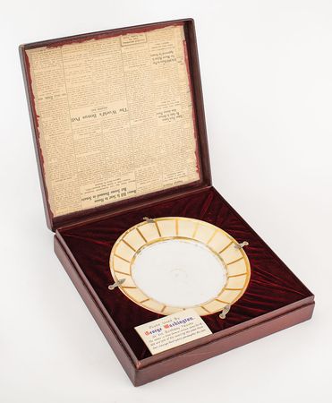 Lot #4001 George Washington's Birthday Feast Plate and Andrew Jackson Autograph Letter Signed - Image 4