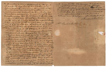 Lot #4001 George Washington's Birthday Feast Plate and Andrew Jackson Autograph Letter Signed - Image 5