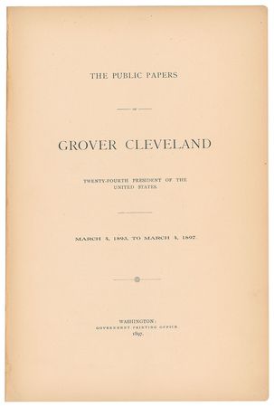 Lot #4067 Grover Cleveland Signed Book: 'The Public Papers of Grover Cleveland' - Image 3