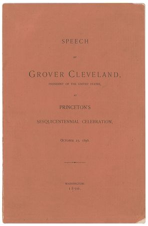 Lot #4068 Grover Cleveland Signed Booklet: 'Princeton Sesquicentennial Celebration Speech' - Image 3