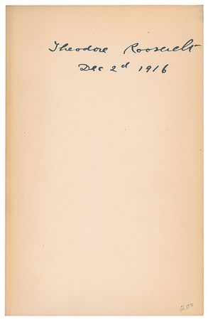 Lot #4072 Theodore Roosevelt Signed Book: 'The Logic of His Career' - Image 2