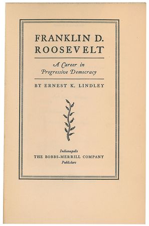 Lot #4087 Franklin D. Roosevelt Signed Book: 'A Career in Progressive Democracy' - Image 3