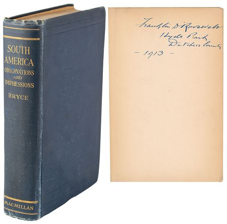 Lot #4088 Franklin D. Roosevelt Signed Book: 'South America: Observations and Impressions' - Image 1