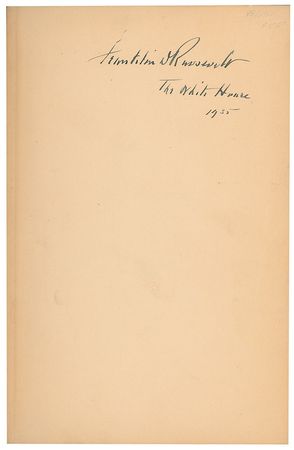 Lot #4091 Franklin D. Roosevelt Signed Book: 'World Fellowship' - Image 2