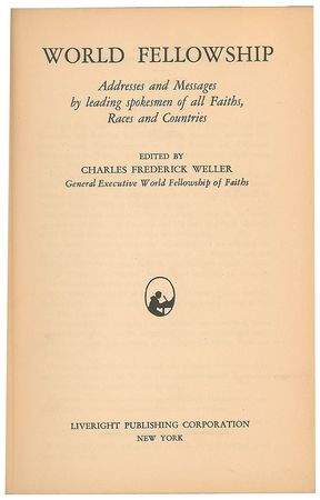 Lot #4091 Franklin D. Roosevelt Signed Book: 'World Fellowship' - Image 3