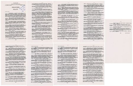 Lot #4147 George Bush Signed 'State of the Union' Press Release - Image 1