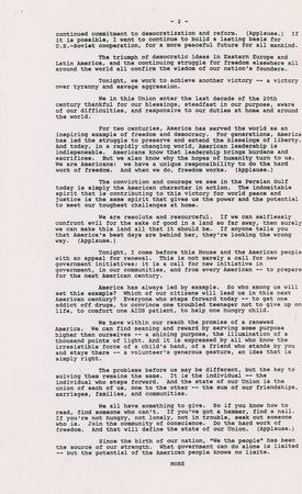 Lot #4147 George Bush Signed 'State of the Union' Press Release - Image 4