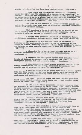 Lot #4147 George Bush Signed 'State of the Union' Press Release - Image 6