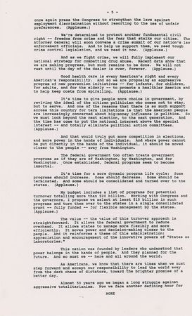 Lot #4147 George Bush Signed 'State of the Union' Press Release - Image 7